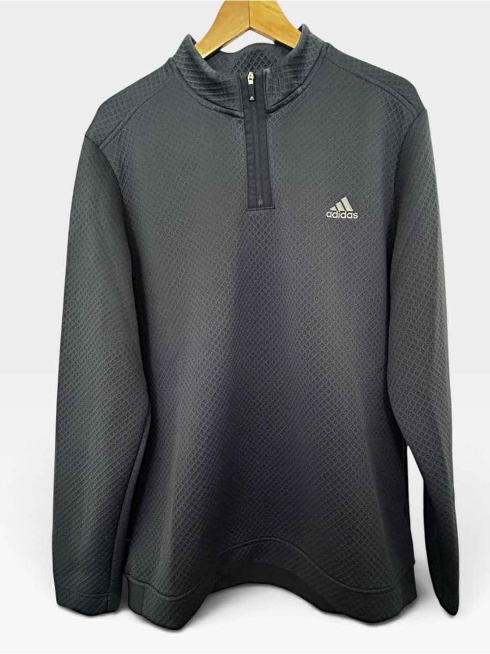 Adidas Men's Dark Gray Quarter-Zip Performance Pullover, XL